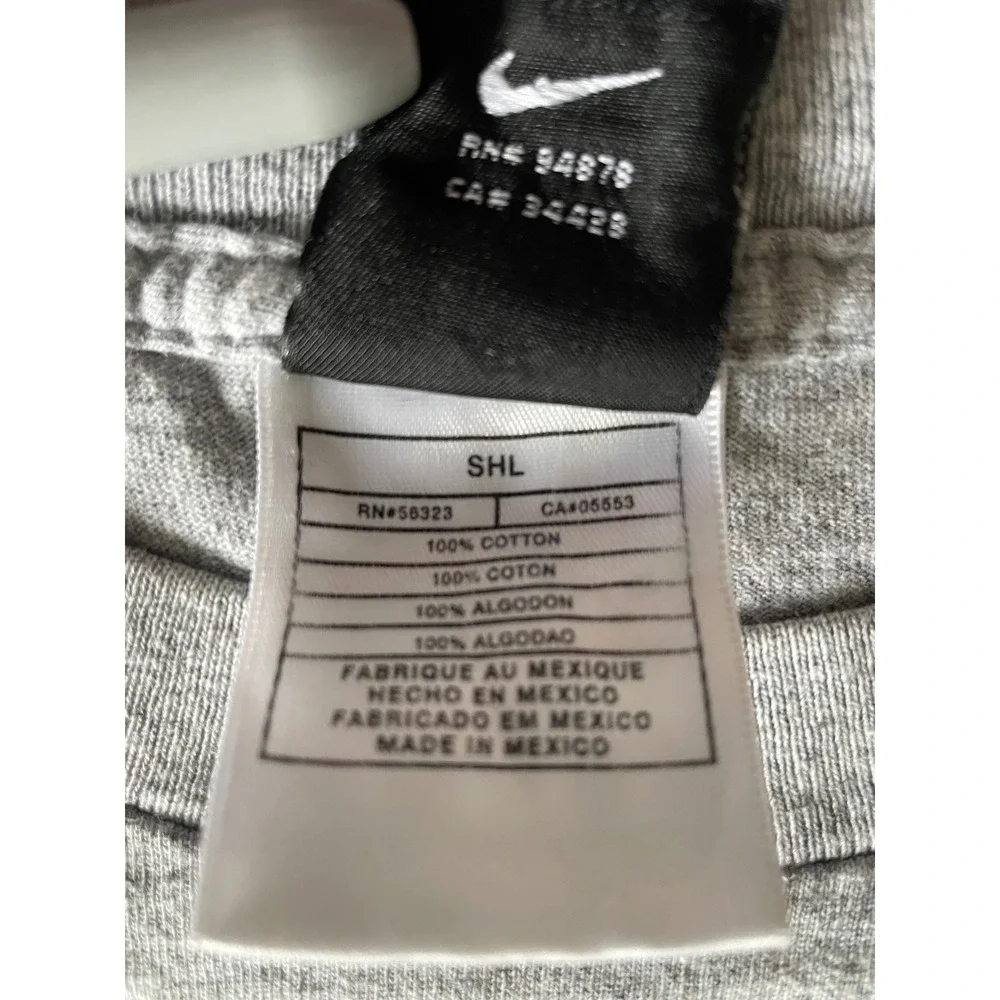 VTG Nike Team Harvard‎ Crimson Long Sleeve Shirt Mens XL Gray Cotton Swoosh SHL